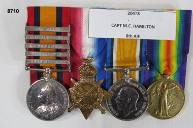 Medal set of four (4) Boer War, WW1.