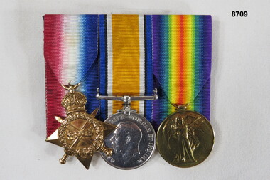 Set of three (3) medals WW1.