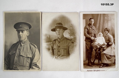 Various portrait photos of WW1 Australian soldier.