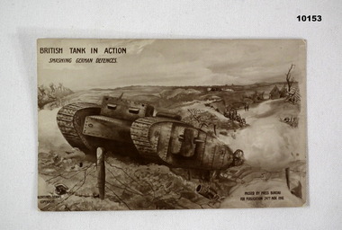 Sketch of WW1 Tank in action.