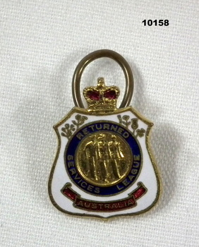 Shield shaped R.S.L. Member's badge.