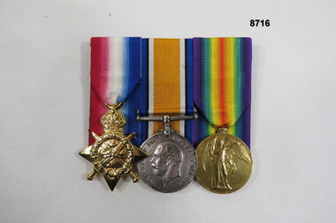 Set of three(3) medals WW1.