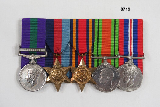 Set of five (5) medals.