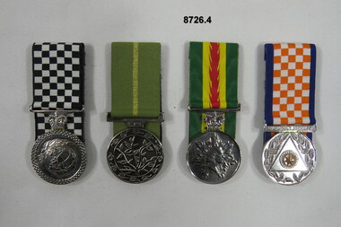 Four individual medals covering civilian services.