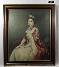 Print - HRH QUEEN ELIZABETH, FRAMED, unknown