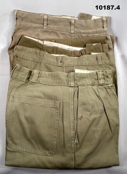 Four pair Army uniform trousers.