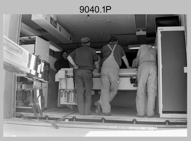 Gerber Optical Line Following (OLF) Scanner Removal from Air Survey Squadron’s Building 16, Army Survey Regiment, Fortuna, Bendigo, circa 1982-1983.