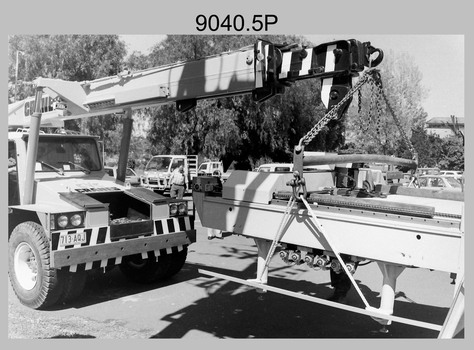 Gerber Optical Line Following (OLF) Scanner Removal from Air Survey Squadron’s Building 16, Army Survey Regiment, Fortuna, Bendigo, circa 1982-1983.