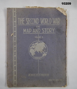 Hard cover Atlas with text and maps relating to WW2.