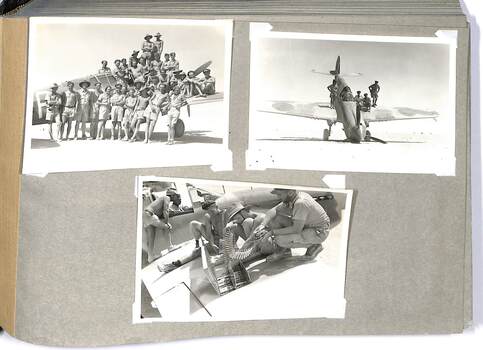 Sample page of photographs of groundcrew 3 Squadron RAAF