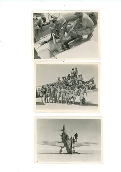 Sample page of photographs of groundcrew 3 Squadron RAAF