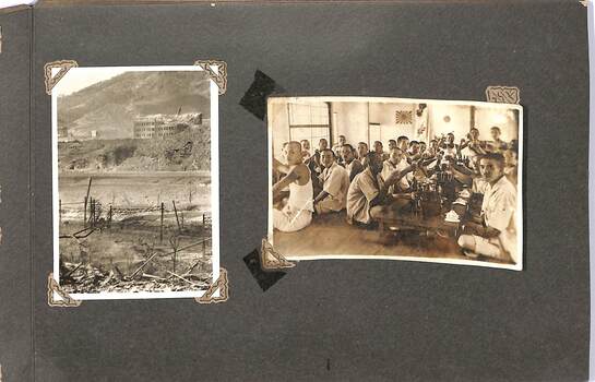 Sample page from album featuring scenes of postwar Japan