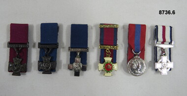 Miniature medals - set of six (6).