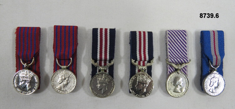 Set of six (6) Miniature medals.