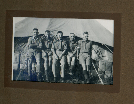 author and mates Tel El Kebir Egypt 1941                                     