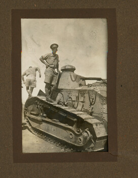 Me on a Vichy French tank in Syria 1941                               