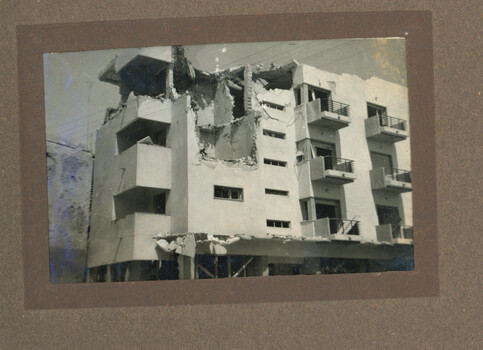 Tel Aviv 1940 bombed. Result of German bombing in Tel Aviv                                                                       