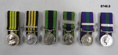 Set of six (6) Miniature medals.