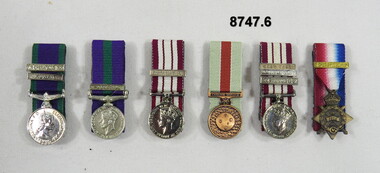 Set of six (6) miniature medals.