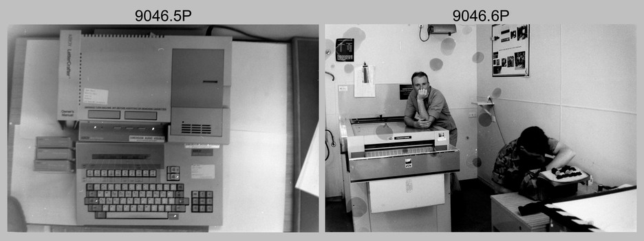 Personnel and Equipment, Lithographic Squadron, Army Survey Regiment, Fortuna, Bendigo. c1989.  