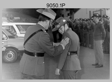 CO’s Parades and Defence Force Service Medal Presentations at the Army Survey Regiment, Fortuna Villa, Bendigo, circa 1994.