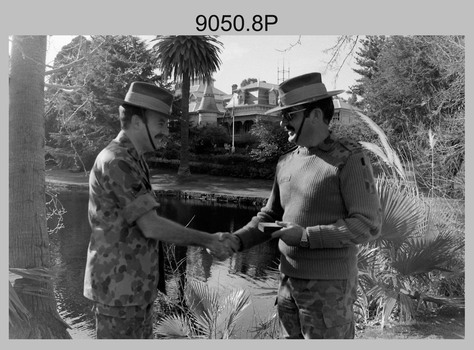 CO’s Parades and Defence Force Service Medal Presentations at the Army Survey Regiment, Fortuna Villa, Bendigo, circa 1994.