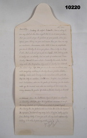 Letter from Australian POW WW2,
