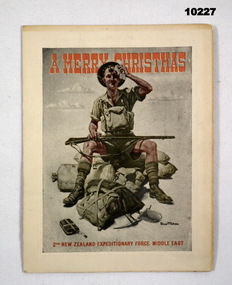 Christmas Card WW2 2nd NZ Expeditionary Force.