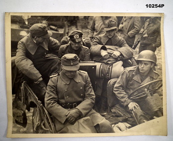 Photo of Surrender of German Commander at Aachen Oct 1944.