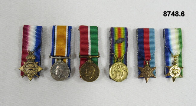 Sets of six (6) Miniature Medals.
