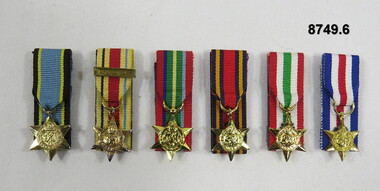 Sets of six (6) Miniature Medals.