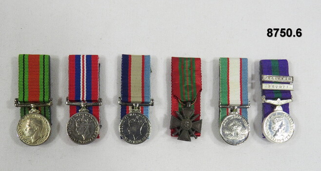 Sets of six (6) Miniature Medals.
