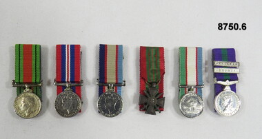 Sets of six (6) Miniature Medals.