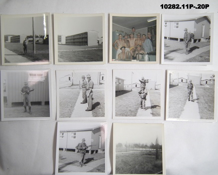 Photos taken in the barracks and outside.