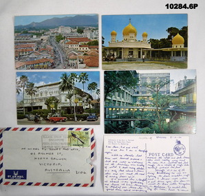 post cards written while on leave Malaya.