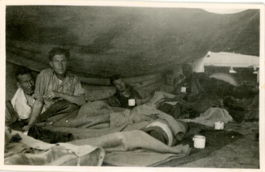 RAAF 462 groundcrew, possibly soon after arrival at new field