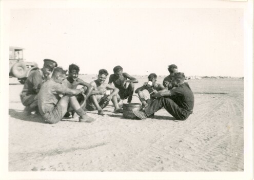 RAAF 462 Squadron groundcrew enjoying a cuppa                                      