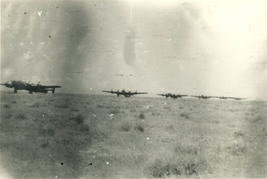 RAAF 462  Squadron Halifaxes prior to a mission                                  