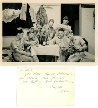 RAAF 462 Squadron groundcrew - Lance Harrison, Joe Horner, Ron Hume, Jim Guthrie, Eric Johnstone