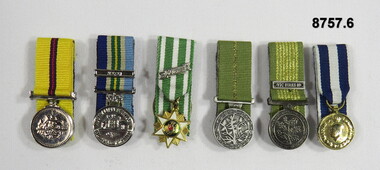 Sets of six (6) Miniature Medals.