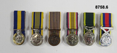 Set of six (6) Miniature Medals.