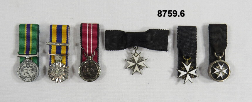 Set of six (6) Miniature Medals.