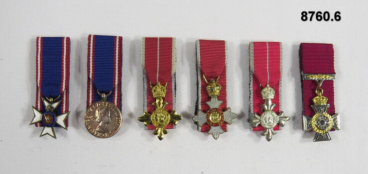 Set of six (6) Miniature Medals.