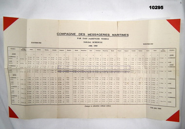 Document - PASSENGER TIME TABLE, 1968