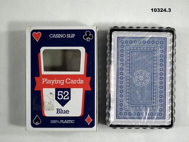 Packet of playing cards as care package.