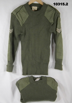 Two Khaki Army uniform jumpers.