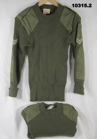 Two Khaki Army uniform jumpers.