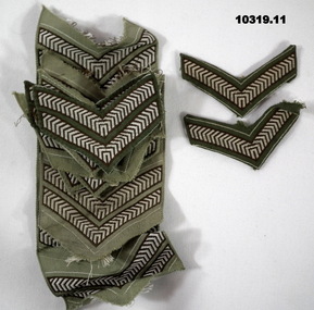 Collection of fabric rank patches.