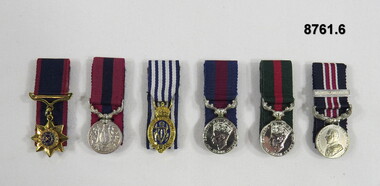 SET OF SIX (6) MINIATURE MEDALS.