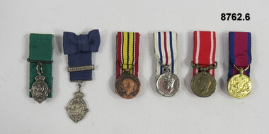 Sets of six (6) Miniature medals.